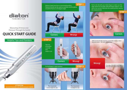 Unique diaton tonometer, quick and painless test - tonometry through the eyelid! for sale