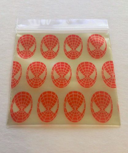 200 Red/Gold, Marvel Spiderman 2x2 (Small Plastic Baggies) 2020 Tiny Ziplock Bag