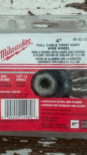 4&#034; Milwaukee stainless steel wire rope grinding wheel