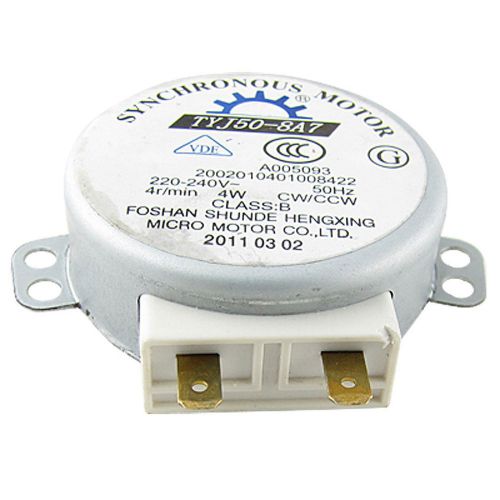 Microwave Oven Turntable Synchronous Motor 4W AC 220-240V 4 RPM CW/CCW New