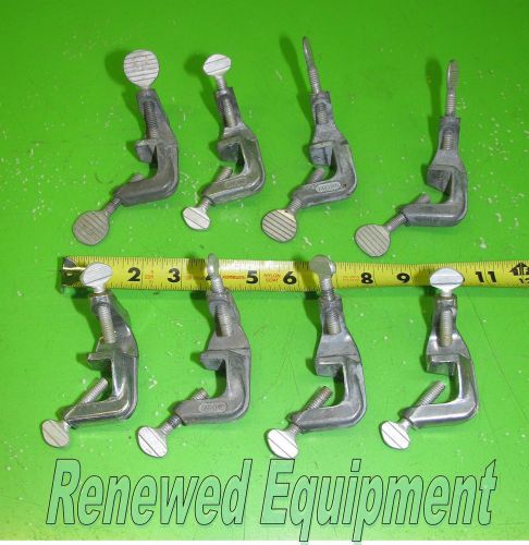 Lab Stand Metal Cross-Clip Clamps Various Sizes #16 LOT of 8