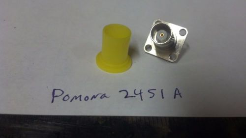 Pomona 2451A RF/Coaxial BNC Jack Connector, Female Straight Flange Mount - New