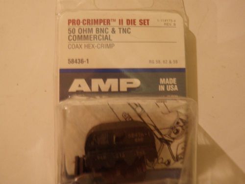 Tyco te connectivity amp pro crimper 2 coax bnc 58436-1 sde  die set no res for sale