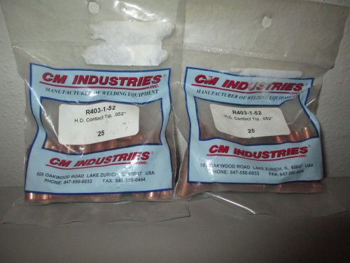 50, CM Industries R403-1-52 Mig Contact Tips