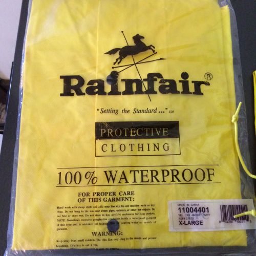 NIP Rainfair X Large Safety Yellow Jacket with Detatched Hood 100% Waterproof