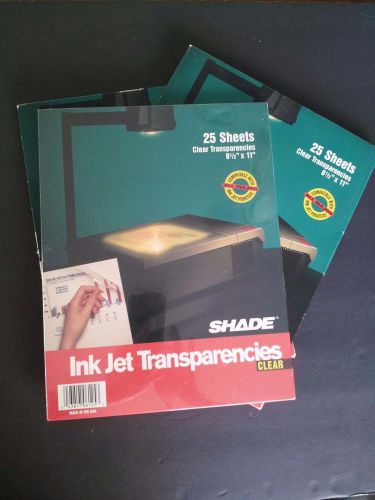 New Sealed Shade Clear InkJet Transparency Film 25 Sheets NIB + 24 + bonus!