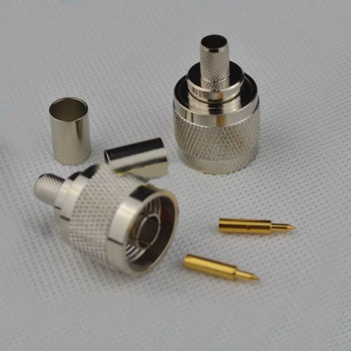 20set N male RF coaxial feed connector 50-5 coaxial cables Crimp L16 plug 50 Ohm