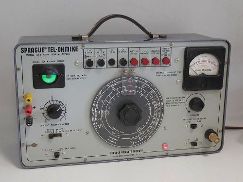 EXCELLENT CONDITION SPRAGUE TO-5 TEL-OHMIKE CAPACITOR TESTER AND ANALYZER