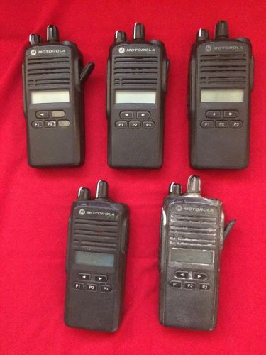 5 Motorola Cp185 Uhf Radios For Parts