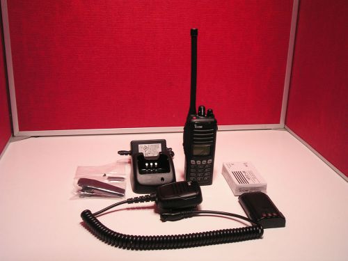 NEW ICOM IC-F3161DT IDAS HANDHELD VHF TRANSCEIVER RADIO w/2-BATTERIES &amp; MORE