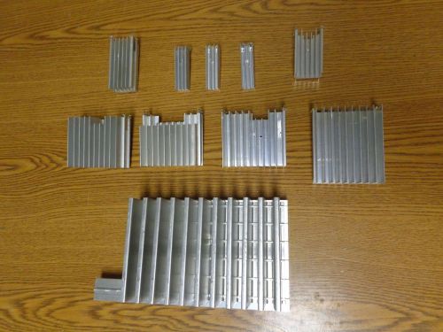 LOT OF TEN HEAT SINKS - MIXED SIZES FOR PRINTED CIRCUIT BOARDS &amp; POWER SUPPLIES