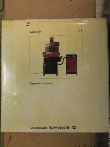 Charmilles Form 20 Operators Manual