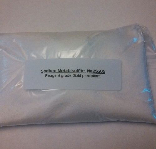 Sodium Metabisulfite, SMB Gold Precipitant! 99.8% Pure, fine powder. Na2S2O5 1lb
