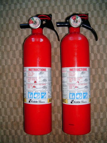 2 ABC Kidde Dry Chemical Fire Extinguishers. UL Classification 1-A:10-B:C 3.5lbs