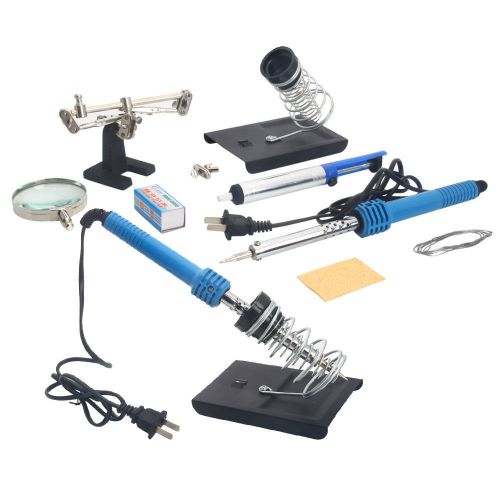 5in1 110V 60W Electric Soldering Iron Household Repair Tool Kit with Magnifier