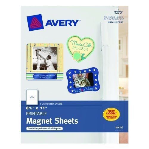 Avery magnet sheets, 8.5 x 11 inches, white (03270)...free usa shipping for sale
