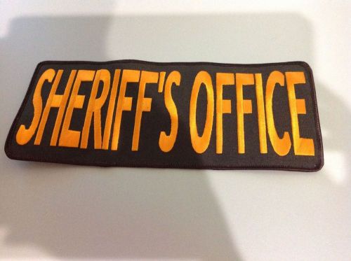 New &#034;Sheriff&#039;s Office&#034; Patches Brown/Yellow Orange