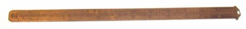 Antique Turtle&#039;s Standard Gauge Brass Ruler For Letterpress Printing