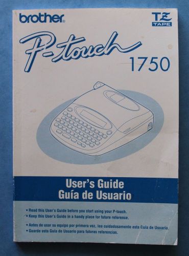 Brother P-Touch 1750 Label Thermal Printer User&#039;s Guide Manual Instructions