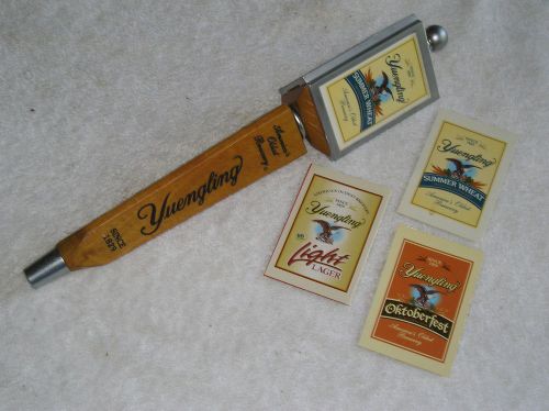 Yuengling 3 Sided Tap Handle w/ 3 Different Inserts Summer Wheat Light &amp; Oktober
