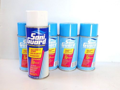 Lot Of 4 SaniGuard Sanitizing Aerosol Fogger 8oz &amp; Bonus SaniGuard Surface Spray