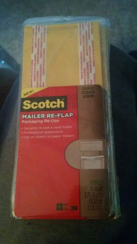 Pack of 3 Scotch Packaging Re-Use Mailer Re-Flap, 3.75 x 9-Inches, (RU-RF8L)