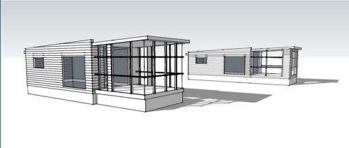 Tiny house kit! full architectural plans and 12&#039;x42&#039; trailer ready to complete for sale