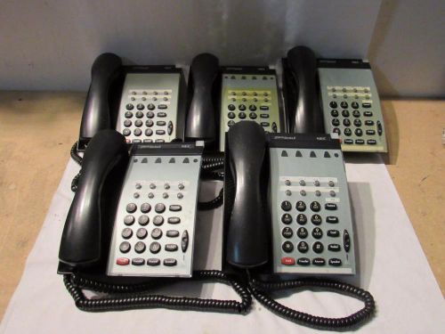 Lot of 5 - NEC Dterm Series E Office Desk 8 Button Phone Telephone DTP-8-1(BK)