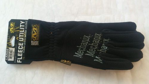 Mechanix Wear Black Gloves. Fleece Utility MCW-UF-010 Size Large Mechanics work