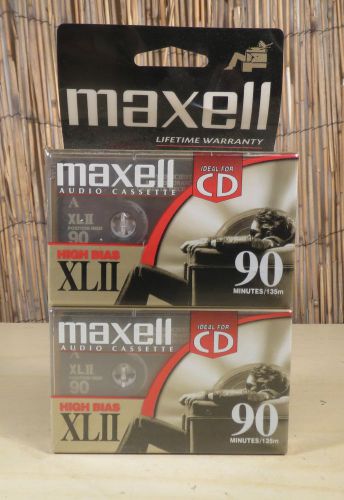 (2 pack) Maxell Audio Cassettes XLII90 ~  90 Minutes ~ HIGH Bias - IEC Type 2
