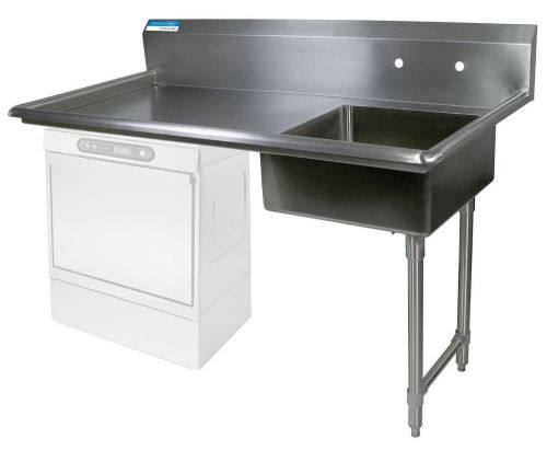 Bk resources 50&#034; undercounter soiled dishtable right side w/ s/s legs - bkucdt-5 for sale