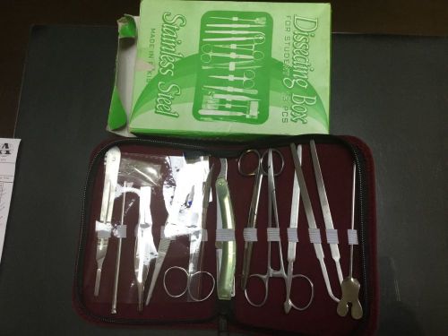 Student biology dissecting kit 13 pc. stainless steel for sale