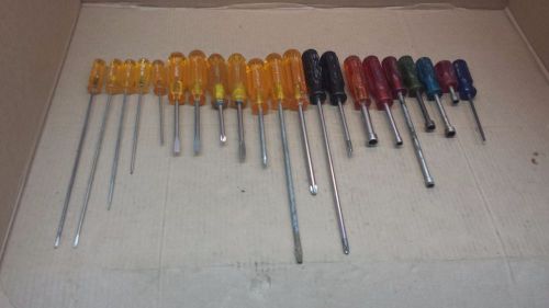 Lot of 21 mixed xcelite mixed size nutdrivers screwdrivers torx for sale