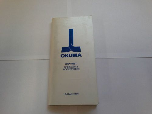 Okuma OSP 7000 L Operators Pocketbook