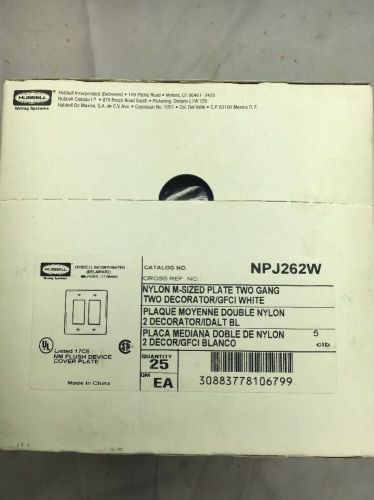 25 box 2g Rocker Wall Plate, Hubbell Wiring Device-Kellems, NPJ262W