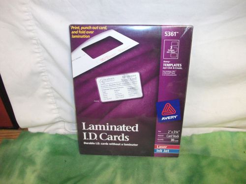 Laminated I.D. Cards  2&#034; x 3 1/4&#034; Card Stock ( 30 Cards ) # 5361