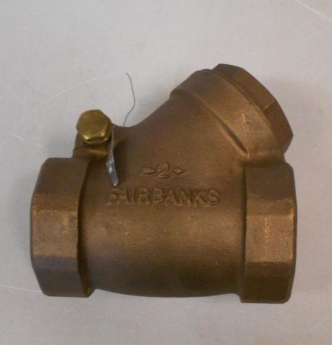 Fairbanks 2&#034; swing check valve 400 wog 200 wsp 45° degree offset elbow new n for sale