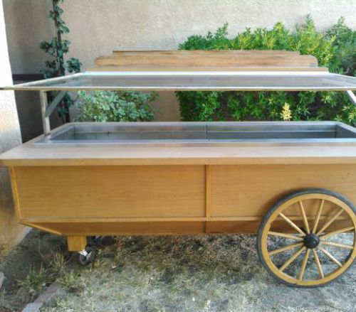 7 foot commercial old style wagon serving kiosk for business for sale