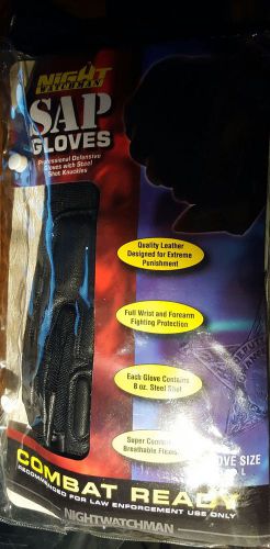 Night Watchman SAP Combat Law Enforcement 8 oz. Steel Shot Gloves