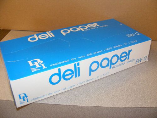 12&#034;x10 1/2&#034;&#034; Dry Waxed Deli Paper Pop-Up Sandwich Wrap Sheets 500 Pack--**NEW**