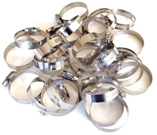 25 GOLIATH INDUSTRIAL STAINLESS STEEL HOSE CLAMPS 1-1/2 - 2-1/4&#034; SSHC214 38-57MM