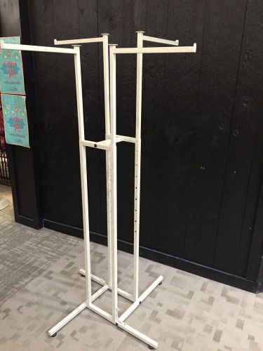 4 Way Upright Clothing Store Display Fixture Rack