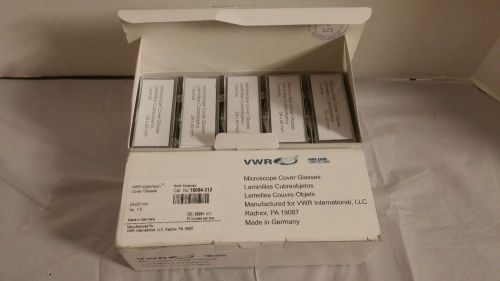 VWR Microscope Slide Cover Glasses Slip 24x60mm 16004-312 VistaVision 1 Box #1.5