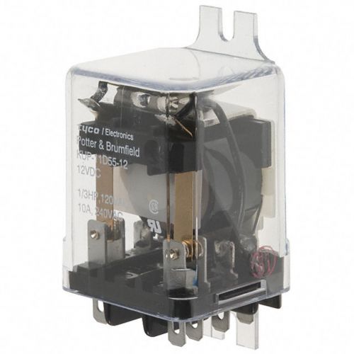 New kup-11d55-12 12v/10a dpdt power relay te connectivity/potter &amp; brumfield for sale