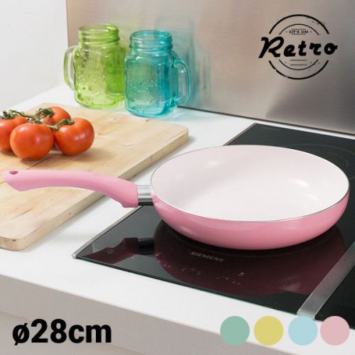 Retro-Style Saucepan (28 cm), Pink