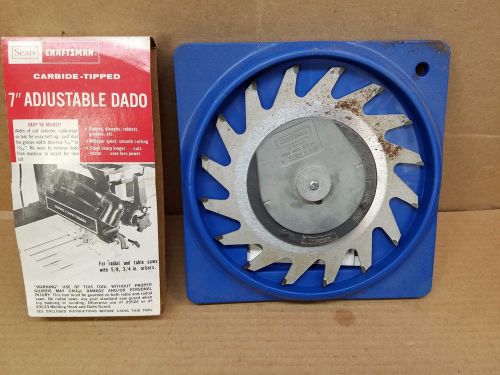 Sears-craftsman radial &amp; table saw #9 3263 carbide tip 7&#034; adjustable dado blade for sale
