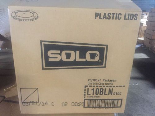 Solo Cup Company L10BLN Straw-slot Cold Cup Lids, For 10 Oz Cups, Clear, 100/pk
