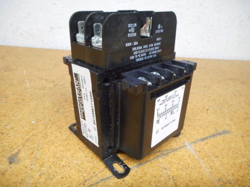 Impervitran b075mbt713rk control transformer 75va 50/60hz gently used for sale