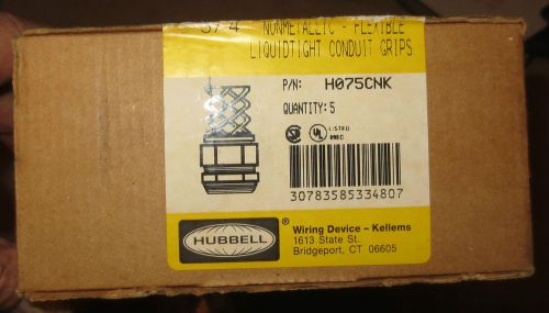 BRAND NEW in Box Lot of 5 HUBBELL KELLEMS H075CNK 3/4&#034; Liquidtight Conduit Grips
