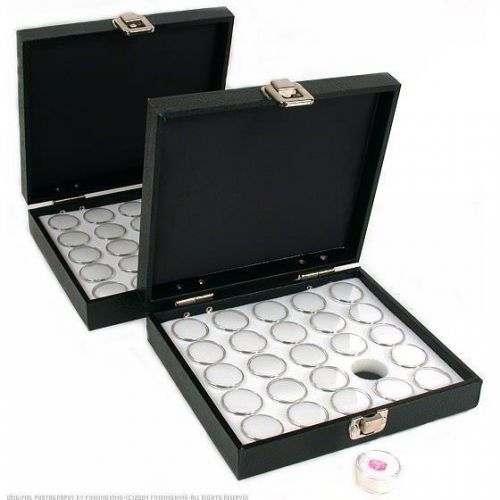 50 gem jars white display tray gemstone travel case for sale
